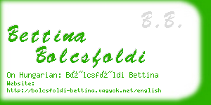 bettina bolcsfoldi business card